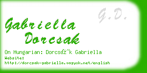 gabriella dorcsak business card